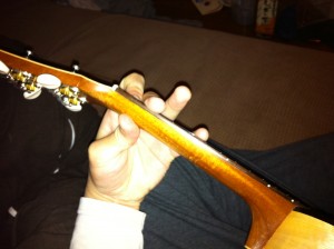 how to hold ukulele 3