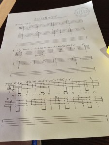 ウクレレTAB譜面完成