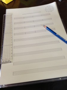 ウクレレ白紙TAB譜面