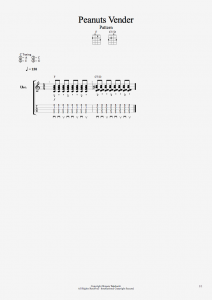 Peanuts Vender ukulele tab 